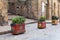 Decorated pots in the alley of Piazza Armerina