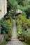 Decorated stairs from a temple in ubud