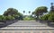 Decorated Steps leading up to Bellini Garden, a public park in Catania, Sicily, Italy