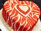 Decorated Valentines cake