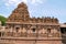 Decorated walls and gopuram, Subrahmanyam shrine, Brihadisvara Temple complex, Tanjore, Tamil Nadu. View from South West.