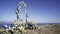 Decorated wedding arch on Fiolent cape