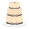 Decorated wedding cake