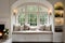 Decorating a beautiful fireplace room of Recognizable Style Integrate a Cozy Window Alcove. AI Generated