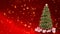 Decorating a Christmas tree by glitter shiny particles. gift redemption theme - 3D render