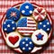 Decorating cookies in red, white, and blue is a fantastic way to celebrate