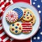 Decorating cookies in red, white, and blue is a fantastic way to celebrate