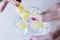 Decorating a gin tonic balloon glass