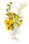 Decoration artificial plastic flower with vintage design vase