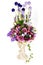 Decoration artificial plastic flower with vintage design vase