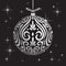 Decoration ball Maori koru white xmas bauble for Christmas tree