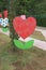 Decoration banner in shape of heart tree