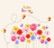Decoration branches with flowers, springtime