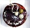 Decoration of confectionery products. Chocolate cake with balls and springs