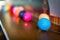 Decoration Detail of Coloful Small Spheres with light inside the