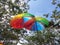 decoration of flying umbrellas in the equatorial park Pontianak, West Kalimantan, Indonesia 3