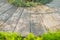 Decoration footpath and grass in the garden