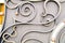 Decoration by forged, decorative elements of metal gates