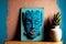 Decoration For Home Blue Tiki Mask Goddess In Interior