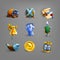 Decoration icons for games.