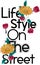 Decoration life style on the street print design for t-shirt
