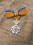 The decoration on the Order of Orange-Nassau