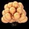 Decoration party balloon golden. birthday balloons bunch yellow