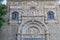 Decoration of the portal of the medieval hospital Santa Cruz in Toledo, Spa