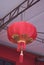 Decoration of a red chinese ceiling lantern