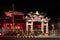 Decoration of rooftop.Chinese dragon statue on top of Chinese temple