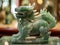 A decoration statue of Qilin of Kirin mythical beast made of jade stone