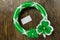 Decoration on your door to celebrate St. Patrick`s day. Copy paste