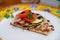 Decorational food with crispbread