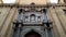 Decorations of the Cathedral facade in Granada, details, sculptures, one of the side doors, Spain