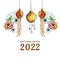 Decorative 2022 chinese new year greeting card background
