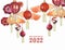 Decorative 2022 chinese new year greeting card background