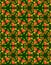 Decorative autumn red apples and rowan twigs seamless pattern