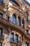 The Decorative balcony background in Barcelona, Spain