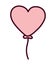 Decorative balloon shaped heart celebration