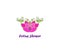 Decorative beautiful pink or viva magenta Lotus  flower with third eye for logo template, beauty, wellness and spa salon signboard