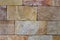 Decorative beige stone brick wall