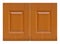 Decorative beige two wooden oak kitchen cabinet door