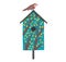 Decorative bird handmade house, home for wildlife character poultry isolated on white, cartoon vector illustration. Cozy