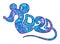 Decorative blue font 2020 mouse