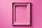 Decorative blue frame on pink background, graphic mock up for art, generative AI
