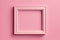 Decorative blue frame on pink background, graphic mock up for art, generative AI