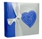 Decorative blue photo album with heart
