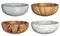 Decorative bowl set. Stone home decor and accents. Home decorative accessories. Isolated interior object. 3d rendering
