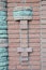 Decorative brick wall cladding.