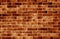 Decorative brick wall in orange tone